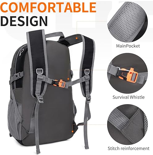 Miniatura 4 de Mochila de senderismo impermeable de 40 L, mochila deportiva al aire libre, mochila de campamento para hombres y mujeres