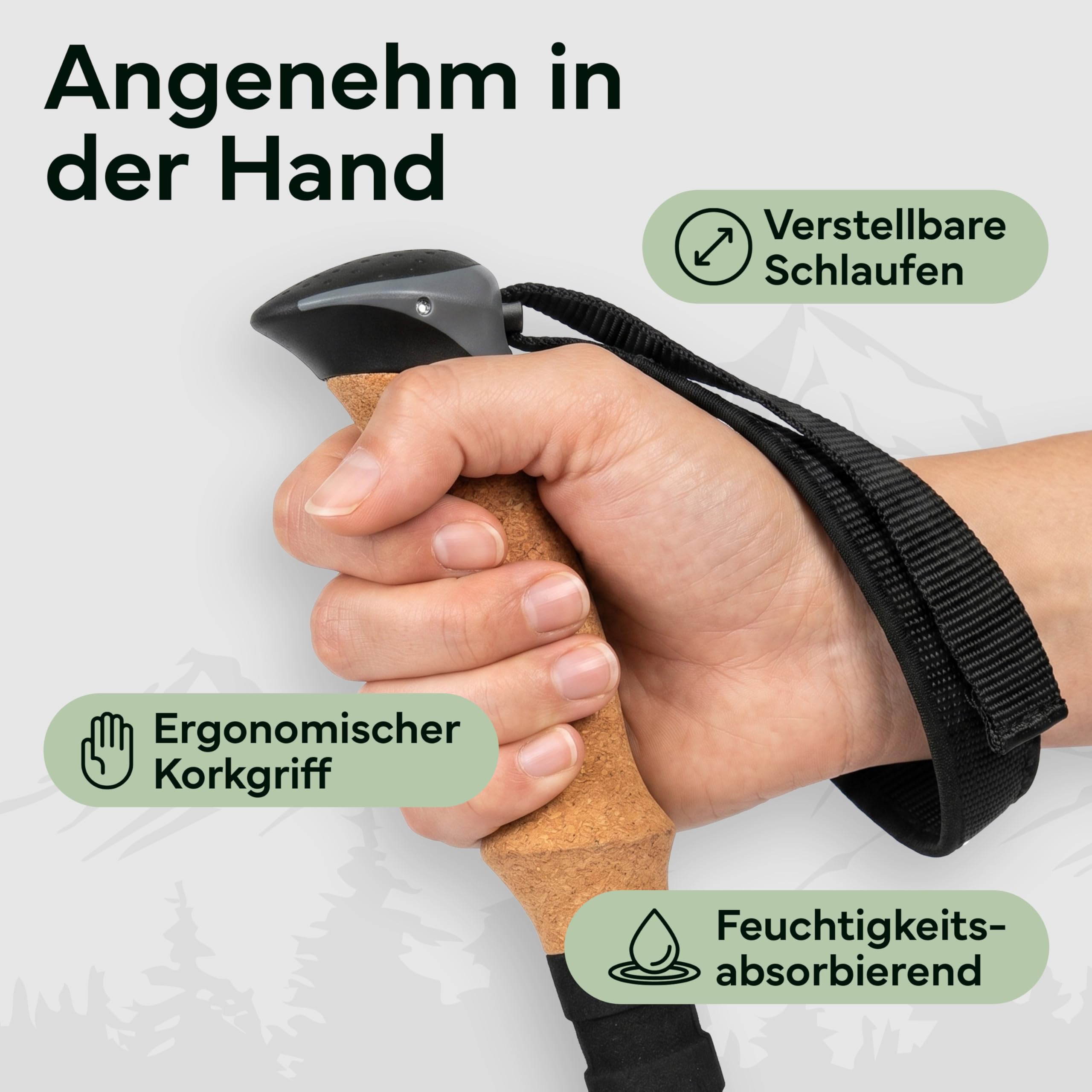 Wanderstöcke Teleskop Carbon oder Aluminium 65-135cm - Höhenverstellbare Walking Stöcke Damen & Herren - Nordic Walking Stöcke mit Korkgriff, Wolframspitze & Gummipuffer - Trekkingstöcke ausziehbar