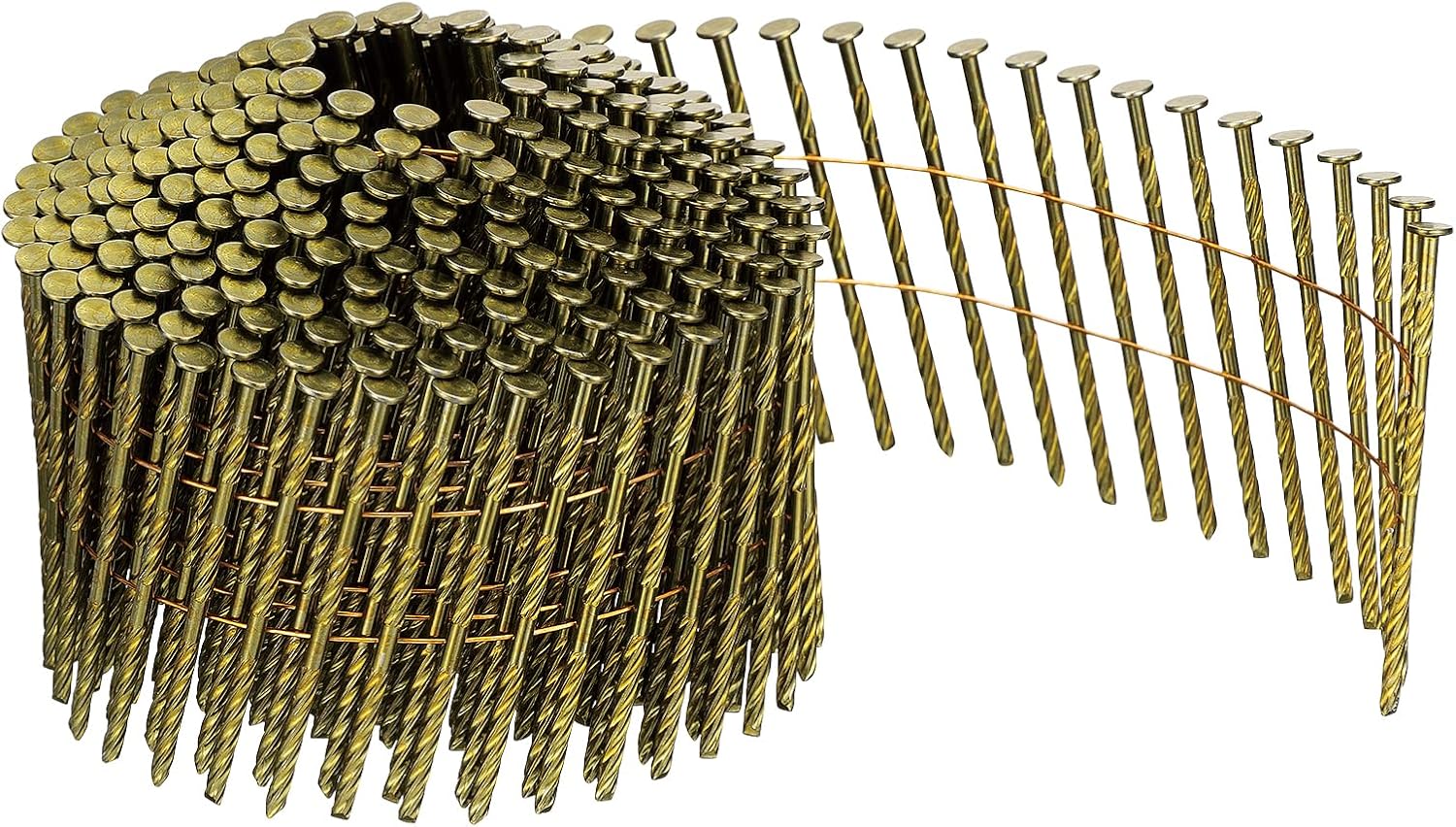 HiKOKI VS2565N2 Wire Connecting Nails, Total Length 2.6 inches (65 mm) x Shaft Diameter 0.1 inches (2.5 mm), Roll, for Wood Connecting Nails, For Nail Drivers, 300 Pieces x 20 Rolls, Yellow Coated