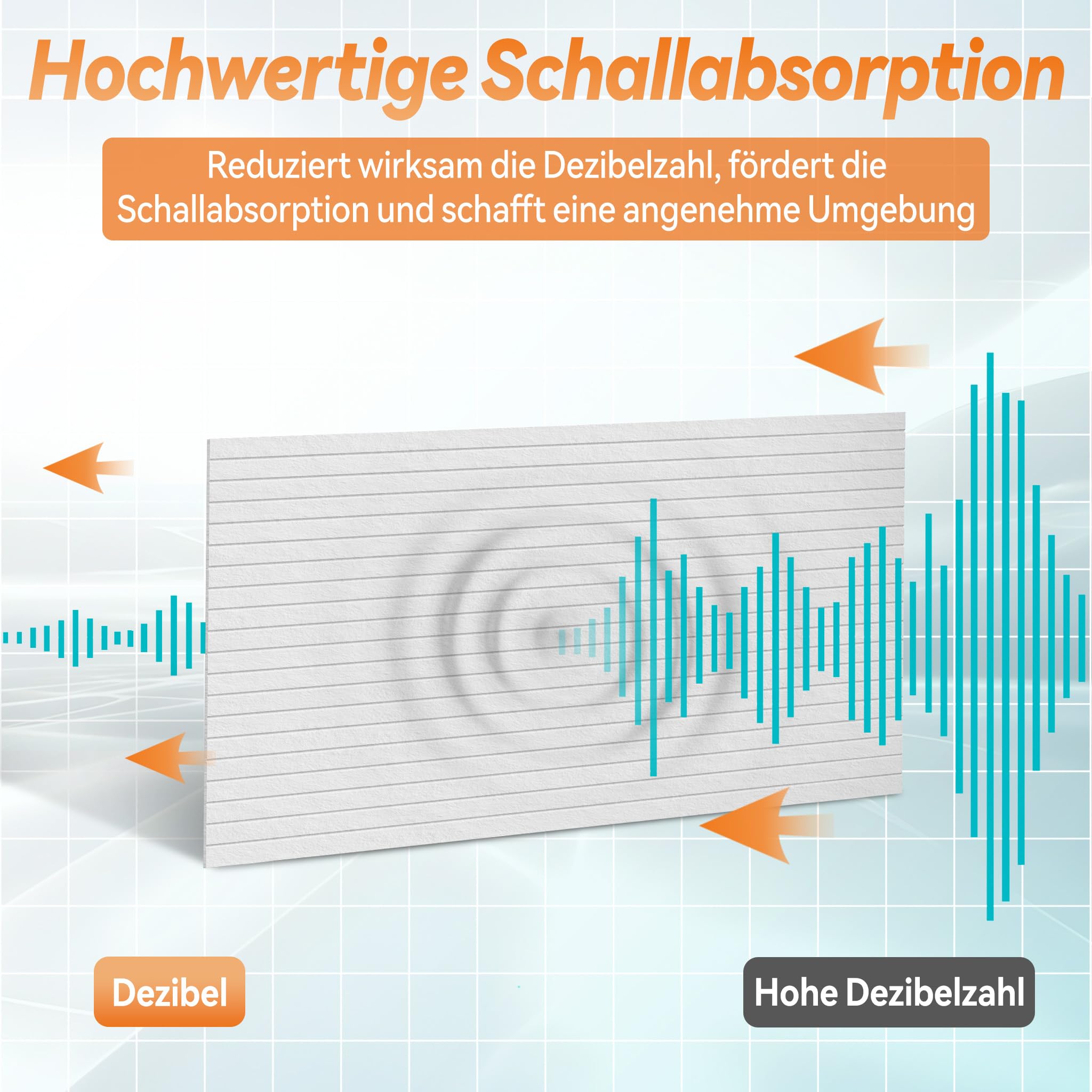 ACXIN Akustikpaneel 12er Weiß 120x60cm Schalldämmung Selbstklebend 3D Wandpaneel Akustikplatten Schallschutz Filz 1200g/m² 0,9cm Akustik Wand für Musikstudio Heimkino Büro KTV Geräuschreduzierung