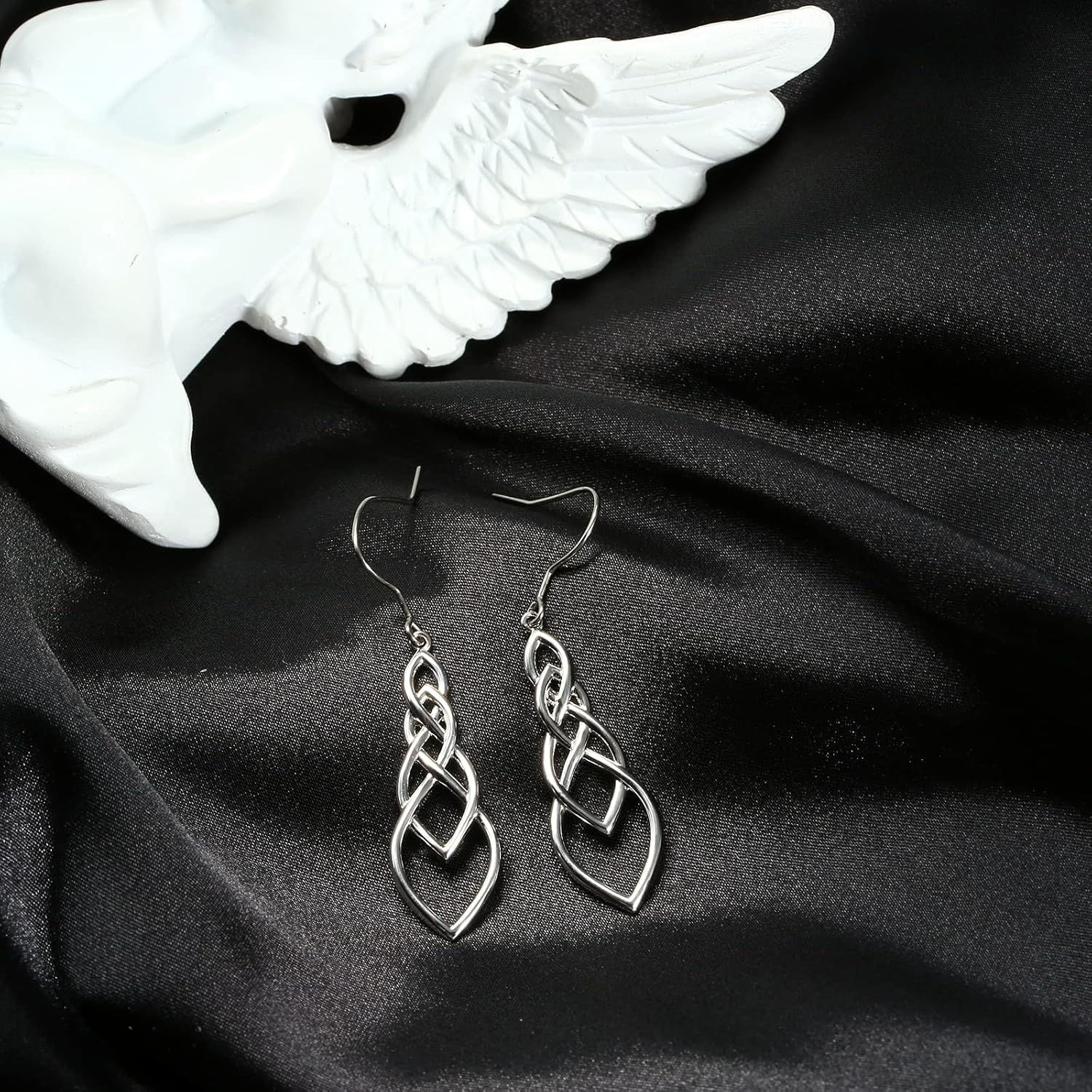 Pure Titanium Earring Hook For Sensitive Ear Fashion Jewelry Copper Celtic Good Luck Knot/CZ Cross/Heart Birthstone Crystal Drop Earrings For Women