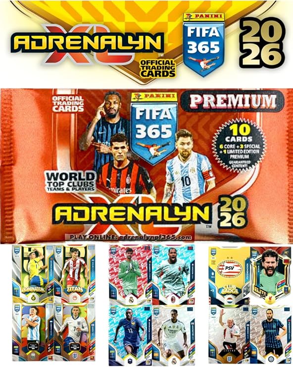 Lisanslı FIFA 365 Adrenalyn XL 2026 Premium Paket, 10 Kart, 100 Kart Box