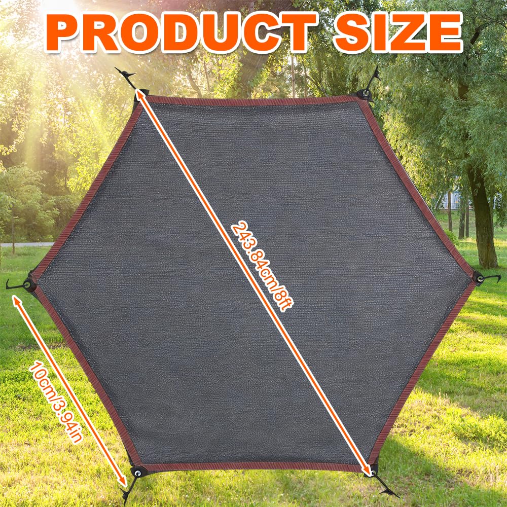 Trampolin Sonnenschutz Abdeckung, Ø 244 305 366cm Trampolin Sonnenschutz, UV-Beständige wasserdichte Trampolin Überdachung Abdeckung, Sonnenschutz Trampolin für 6/8-Stangen Zelt