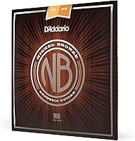 Vista 6 de D'Addario NB1152 cuerdas de guitarra acústica de bronce de níquel, luz personalizada, paquete de de 1