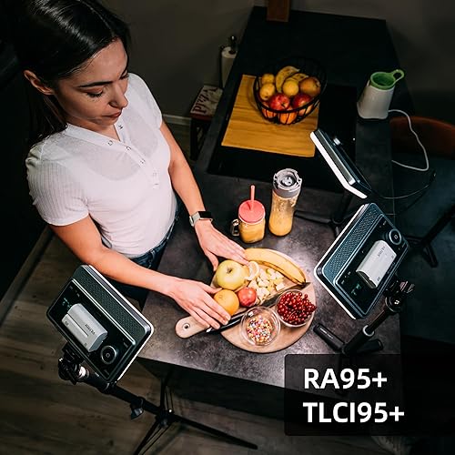 Miniatura 4 de Viltrox Panel de luz LED bicolor 15B, 18W 2800K-6800K CRI 95+ en cámara LED iluminación de fotografía con zapata fría, 2200 mAh recargable (con