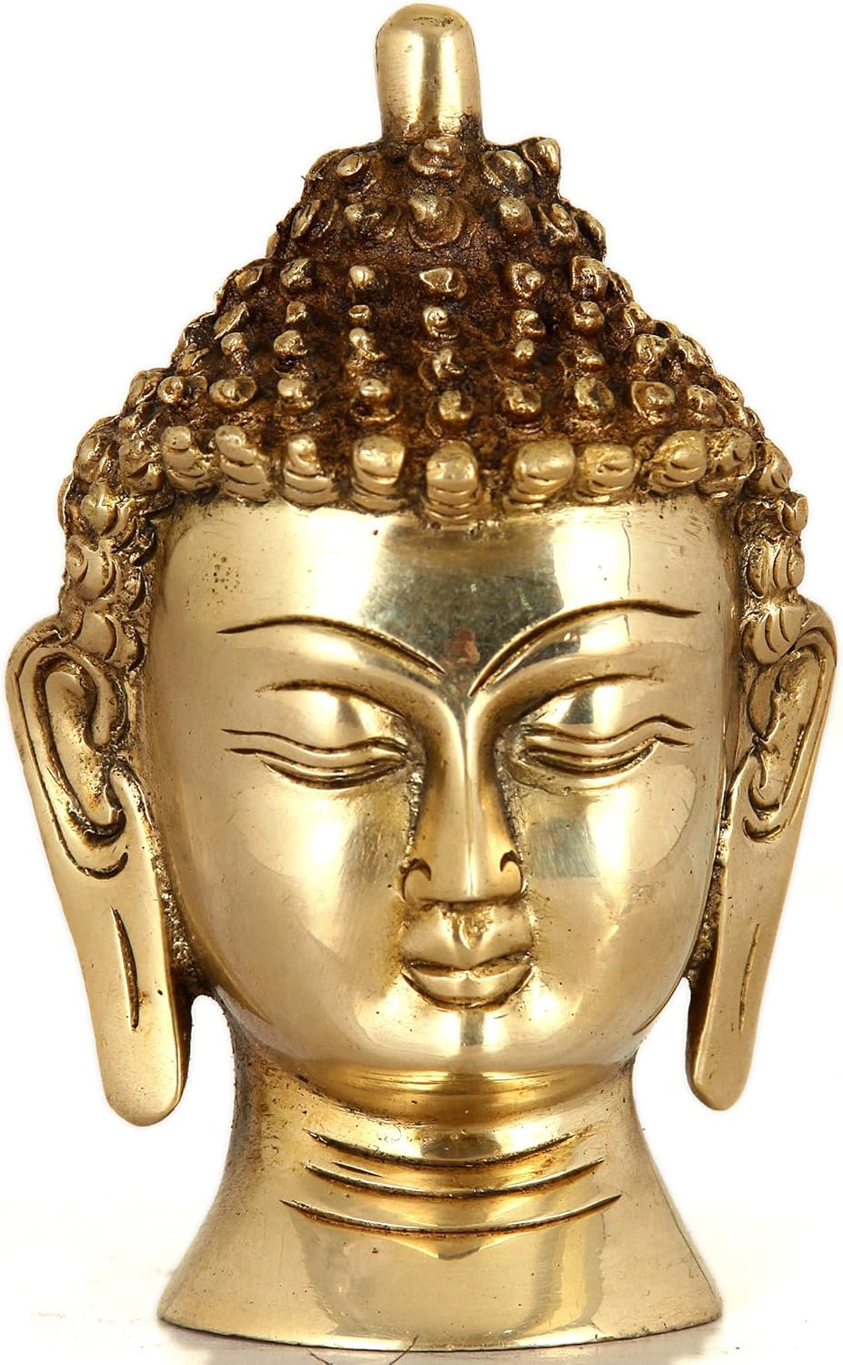 Exotic India The Buddha Head (Small Sculpture) Brass