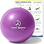 ProBody Pilates Small Exercise Ball - 9 Inch Workout Ball for Stability, Barre, Yoga, Core & Physical Therapy, Home Gym & Office Use (Purple)