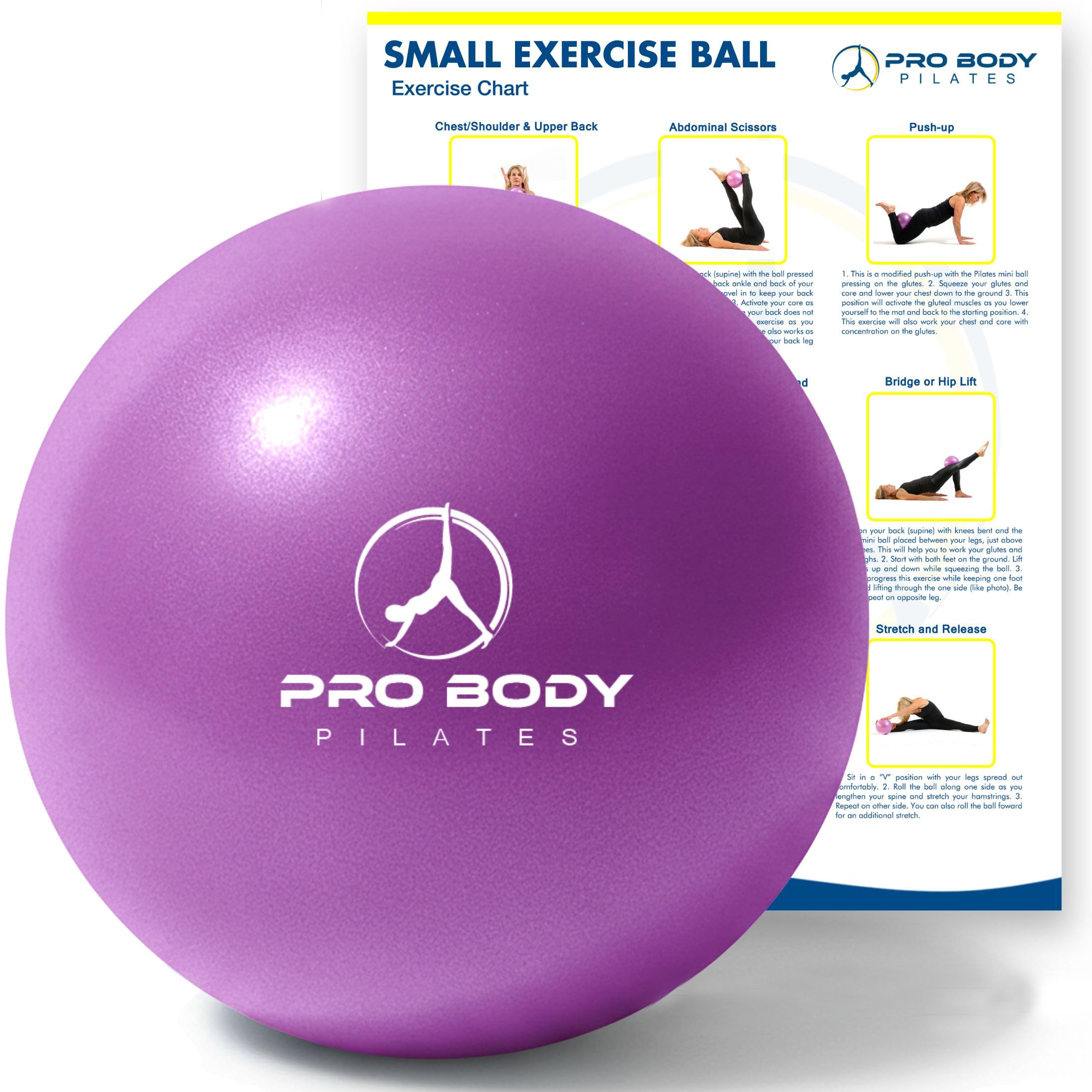 ProBody Pilates Mini Exercise Ball - 9 Inch Bender Ball For Stability, Barre, Pilates, Yoga, Core Training And Physical Therapy