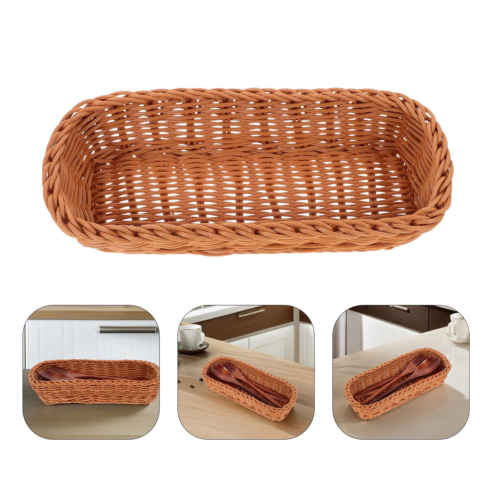 Cesta para Cubiertos de Plástico Porta Utensilios Compacta para Cocina