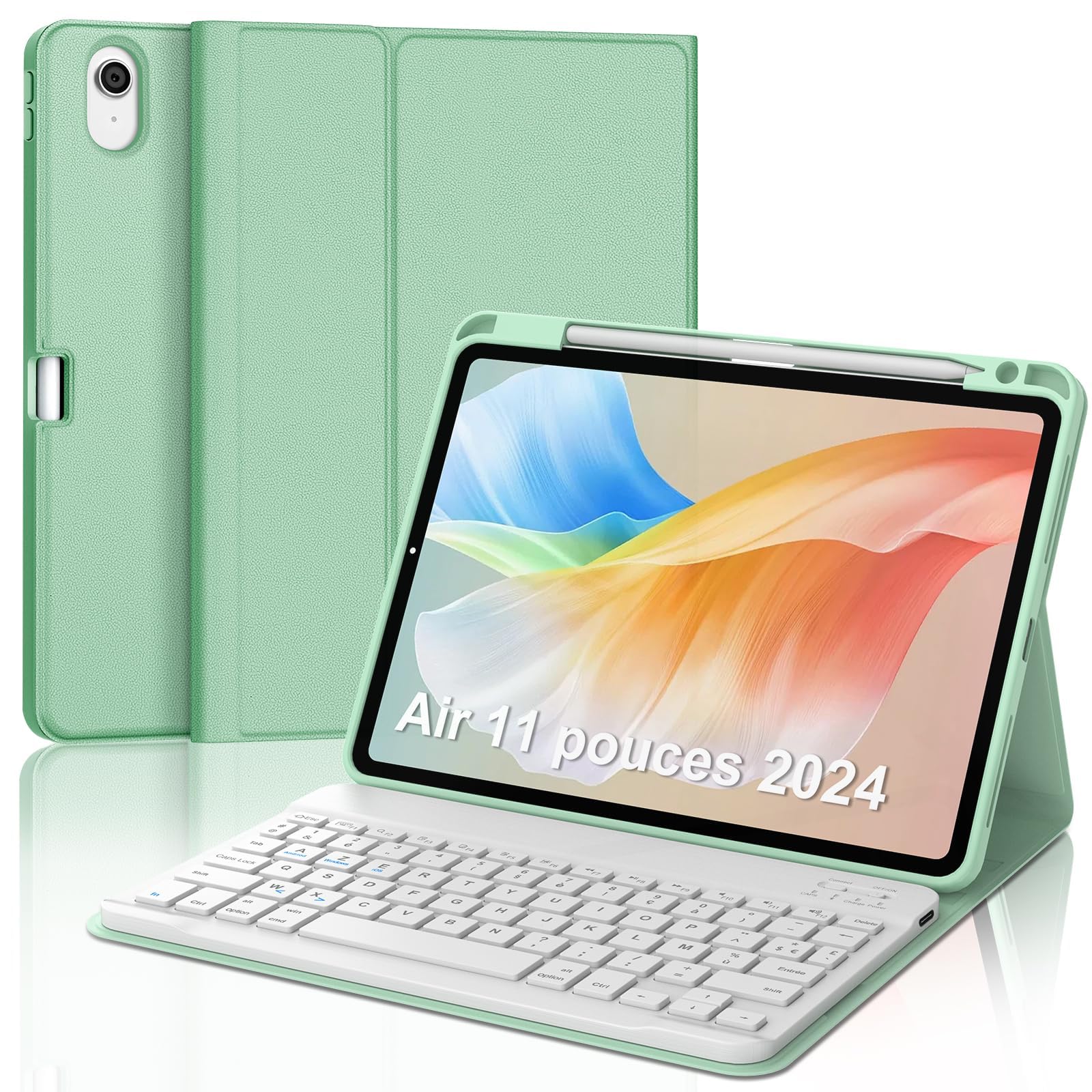 WAVATA Clavier Pour IPad Air 11 2024/2025 (M2/M3)/ Air 5ème