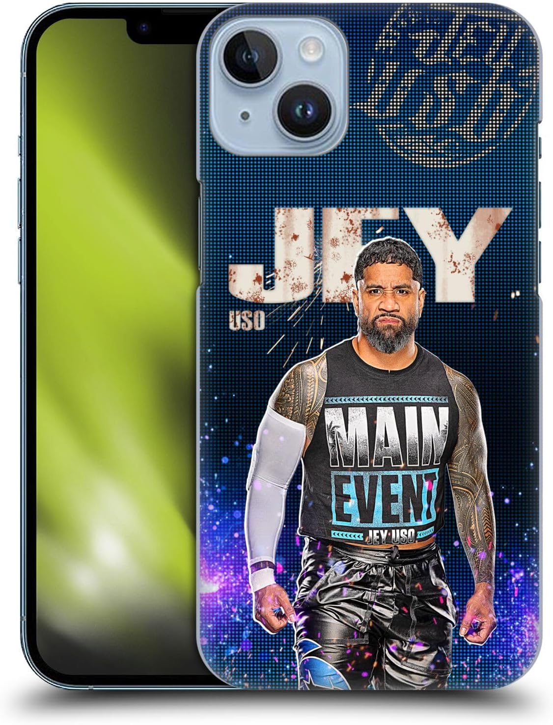 Head Case Designs Officially Licensed WWE Portrait Jey USO Hard Back Case Compatible with Apple iPhone 14 Plus