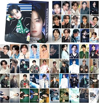 PYAJUU Stray Kids DominATE World Tour Photocards 127 PCS KPOP Hollow Photocard Set Stray Kids Merch Boys and Girls Gift Set 55PCS Photocard and 72PCS Stickers Giant Greeting Cards (LEE KNOW)