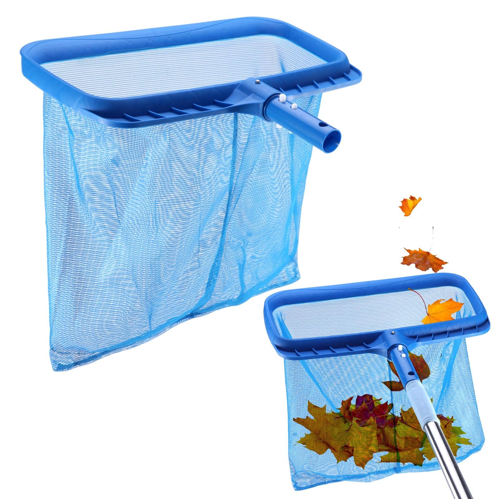 iayokocc Skimmer de piscina, red profesional sin poste, red de skimmer de hojas de piscina con marco reforzado y malla de nailon fina, red de limpieza de piscina de gran capacidad