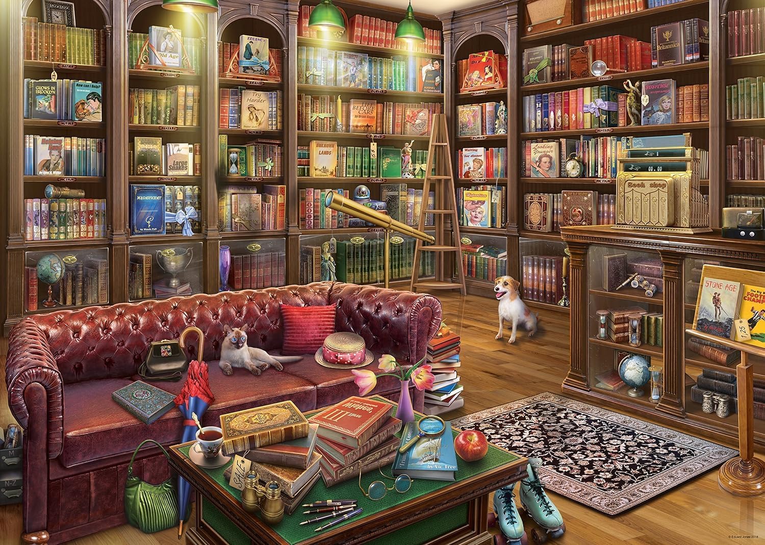 The Reading Room 1000 Piece Jigsaw Puzzle for Adults & Kids Age 12 Years Up