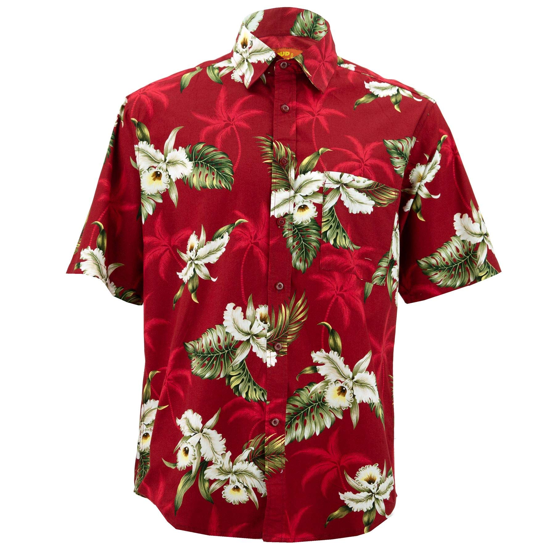 Chemise rouge palme originale à manches courtes avec motif exotique Loud Originals - 5