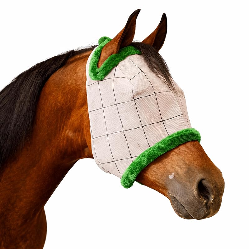 Máscara contra moscas para cavalos Farnam SuperMask II sem orelhas, tamanho XL