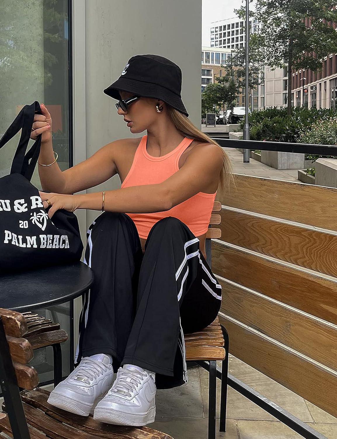 Mokoru Women's Sexy Sleeveless Crop Tank Top Basic Ribbed High Neck Racerback Cropped Top - Image 5