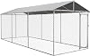 PawHut D02-178V25SR 20x7.5 Chain Link Kennel