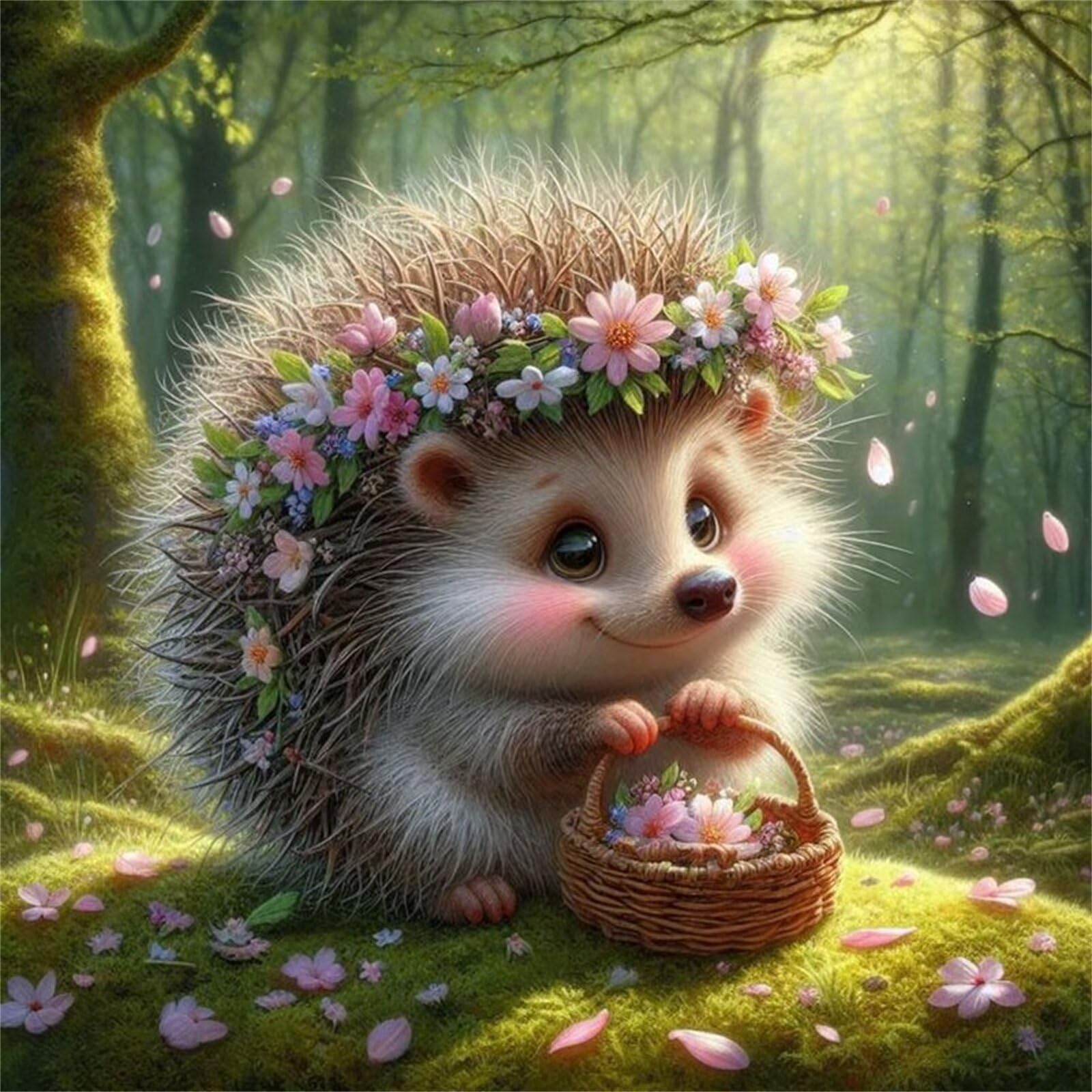 Puzzle 1000 elementów dla dorosłych, nasłoneczniony gaj jeż, klasyczne puzzle 65 x 65 cm, gra zręcznościowa dla całej rodziny, kolorowe układanie puzzli, dekoracja domu