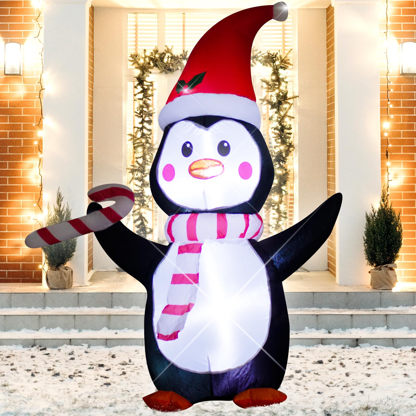 Omdekor Opblaasbare kerstman met led-lichtventilator, 304 cm Omdekor Opblaasbare kerstman met led-lichtventilator, 304 cm