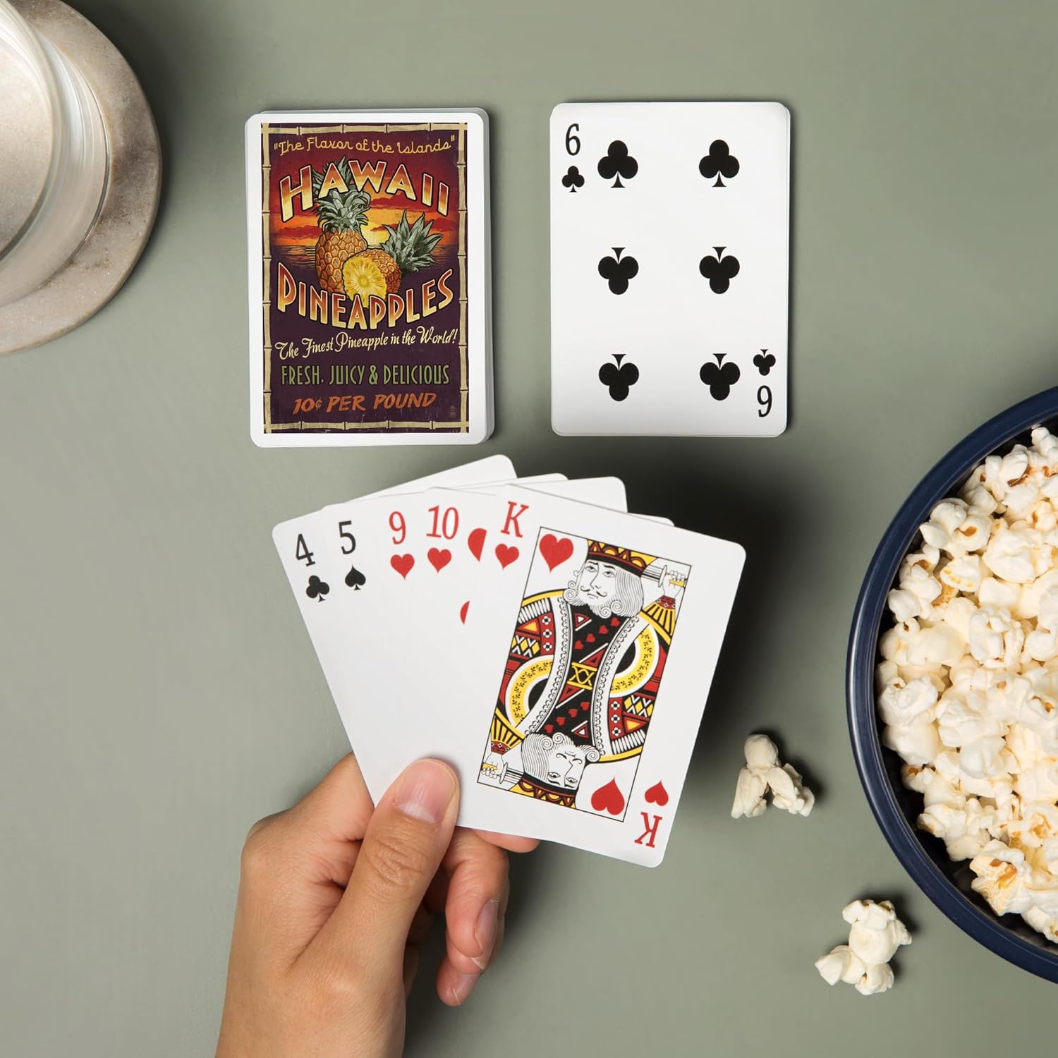 Lantern Press Hawaiian Pineapple, Vintage Sign, 52 Playing Cards for Adults, Poker Size Card Deck