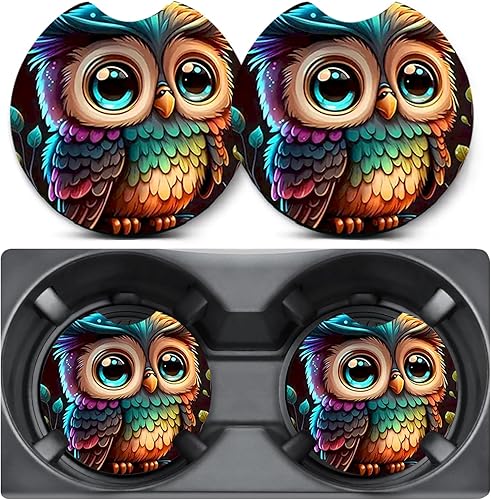 Miniatura 35 de 2 unidades de posavasos para portavasos de coche, posavasos para portavasos de coche con diseño de cereza, alfombrilla de goma antideslizante de