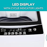 Vista 2 de BLACK+DECKER Lavadora portátil de 3.0 pies cúbicos, lavadora de capacidad de 26.5 libras, 6 ciclos, adaptador de fregadero de conexión rápida