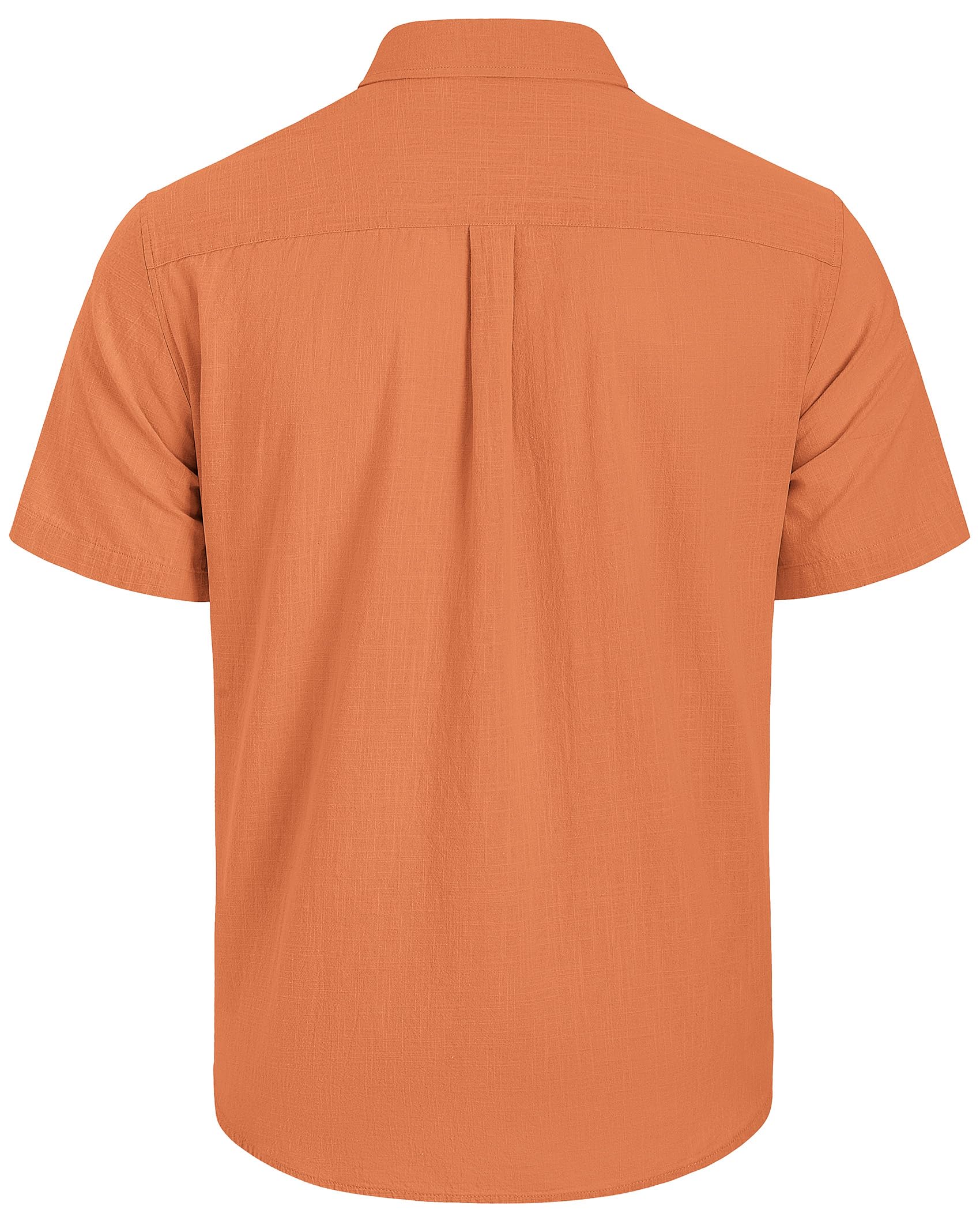 Camisas de lino para hombre, manga corta, con botones, estilo casual, cubano, guayabera ligera, para verano, playa, color liso
