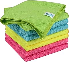 AIDEA Microfibre Cleaning Cloths 8 Pack,Reusable Kitchen Cleaning Towels Dish Cloths,Lint Free Streak Free Washable Duster Cloth for House, Car, Motorbike,Windows,30 x 30 cm