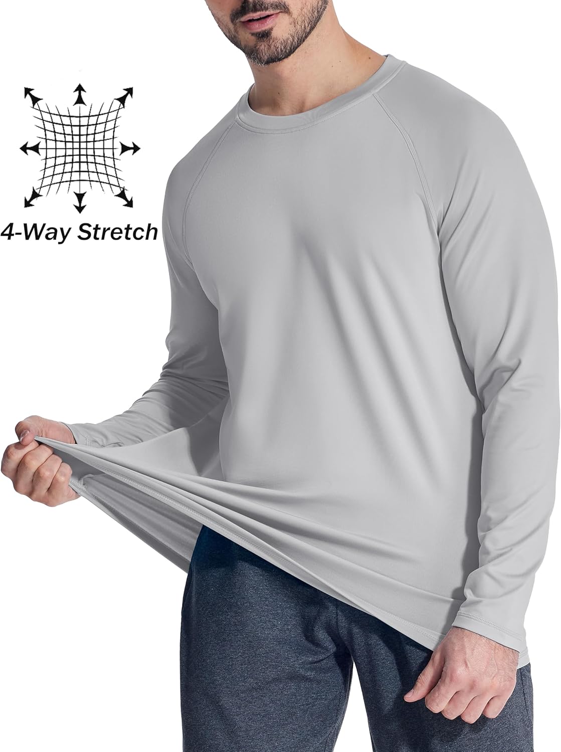 MAGCOMSEN Men's Thermal Shirt Fleece Lined Long Sleeve Athletic Base Layer Workout Top - Image 2