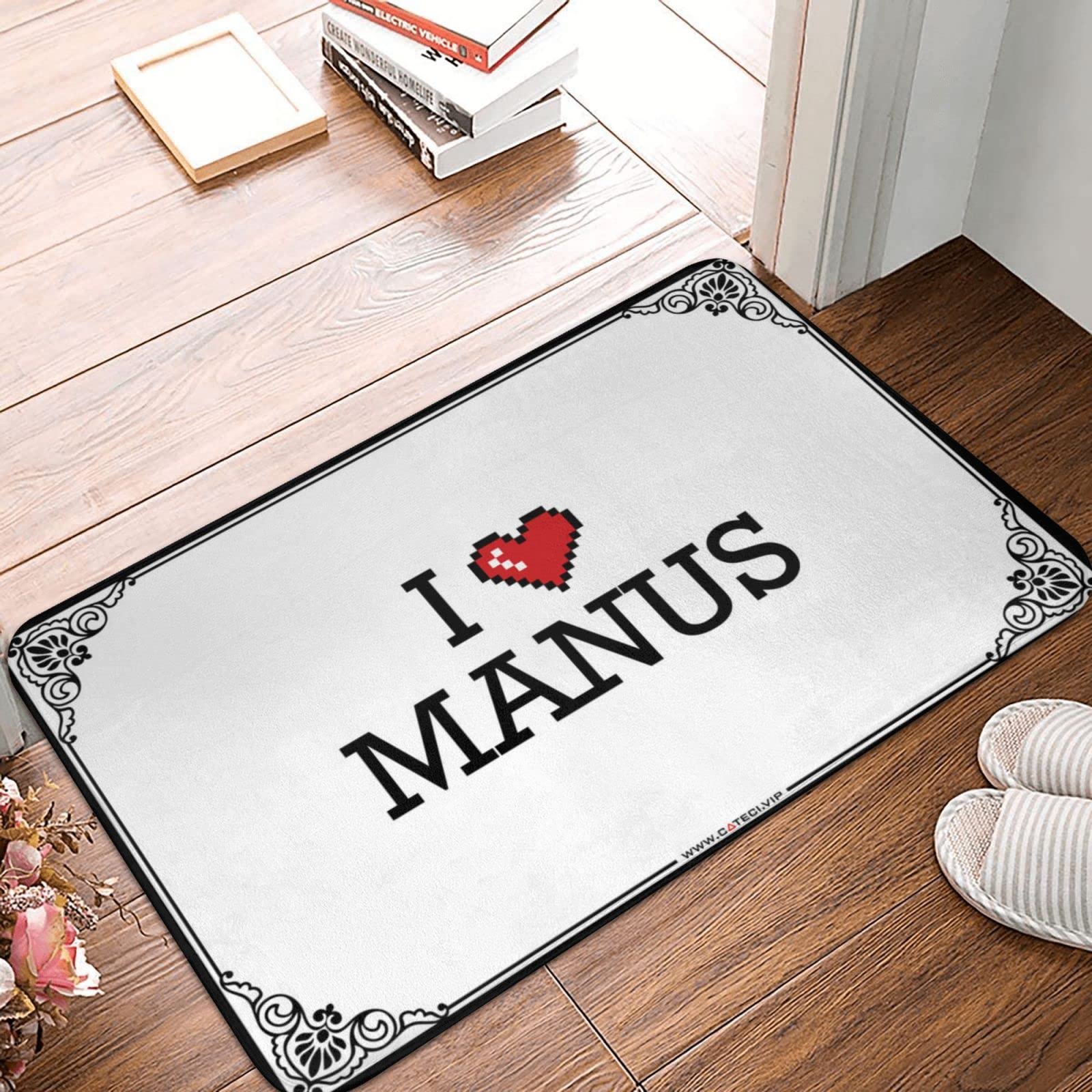 Grand paillasson d'extérieur et tapis de salle de bain rustique