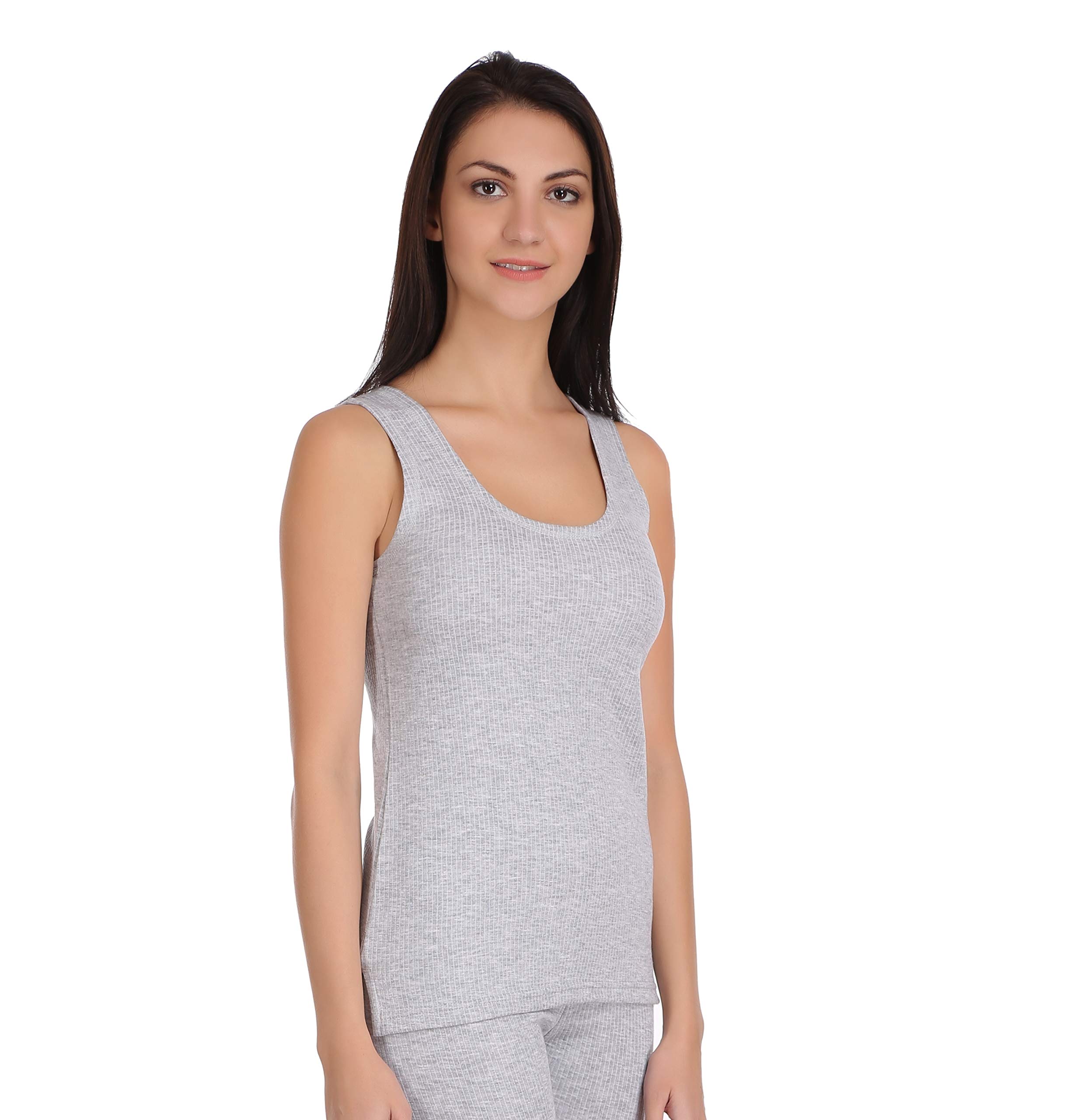 Selfcare Women Cotton Blend Thermal Top(Pack of 2 Top)(SW0374-L_Light Grey_Large) 1