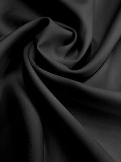 60 Poly Poplin Polyester Superior Quality Fabric by The Yard Black 1 Yard