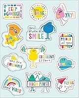 Vista 20 de Carson Dellosa Creatively Inspired 72 Calcomanías Motivacionales para Niños, 6 Hojas de Incentivos Arcoíris con Afirmaciones Positivas para Premios