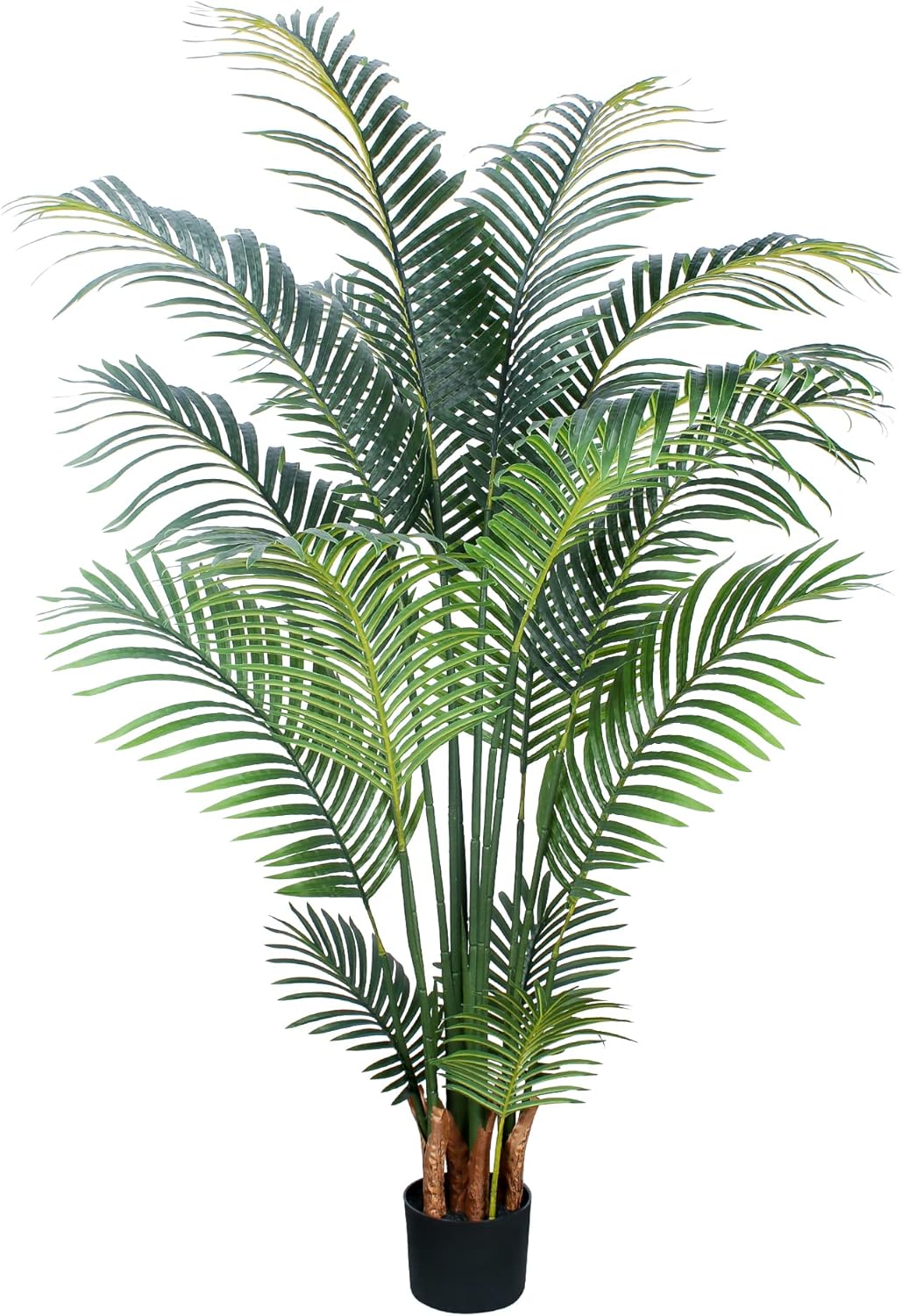 Artificial Tropical Palm Plant - Artificial Tree with Plastic Pot for