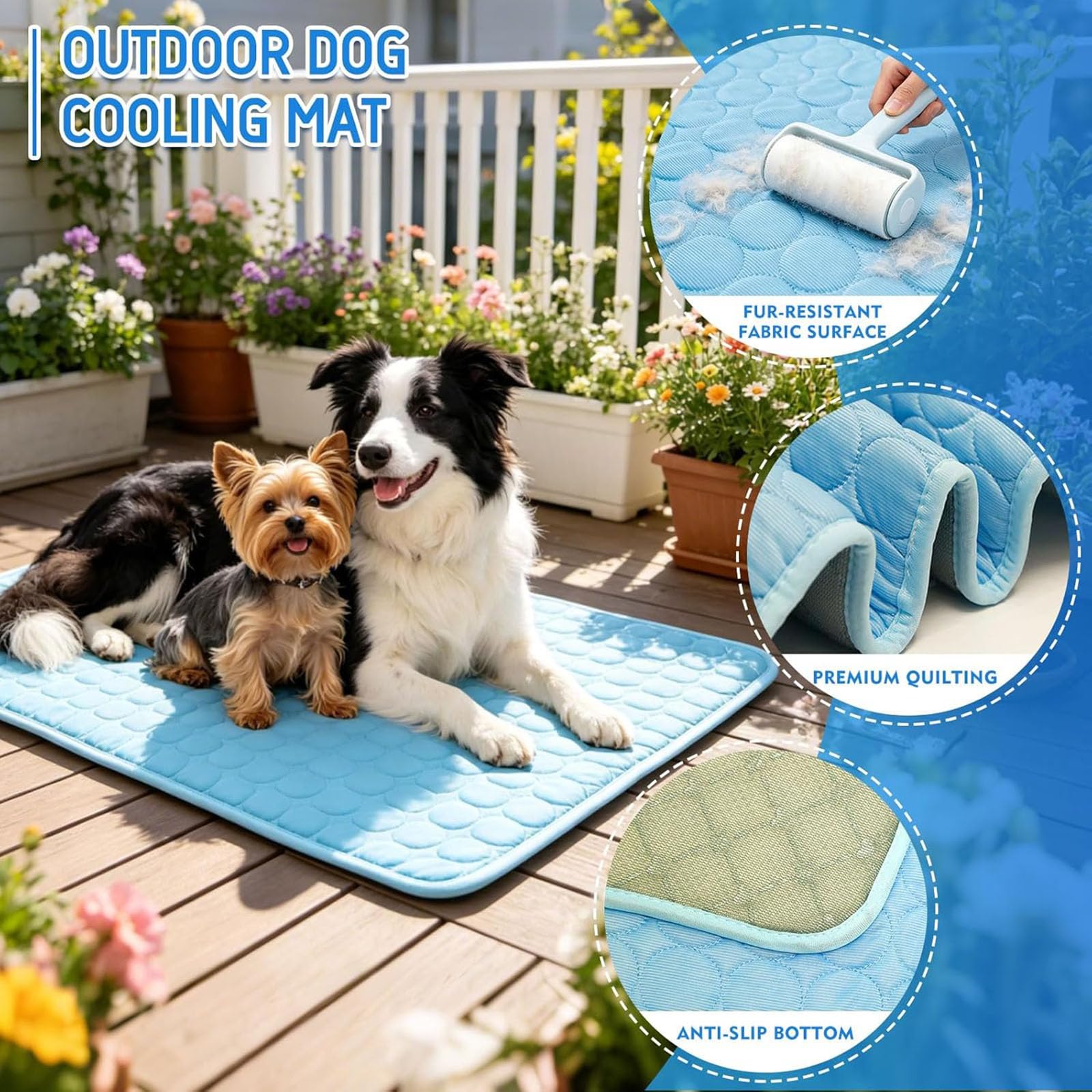 Alfombrilla de refrigeración para mascotas, lavable, transpirable, para perros y gatos, ideal para comodidad en interiores durante el calor del verano
