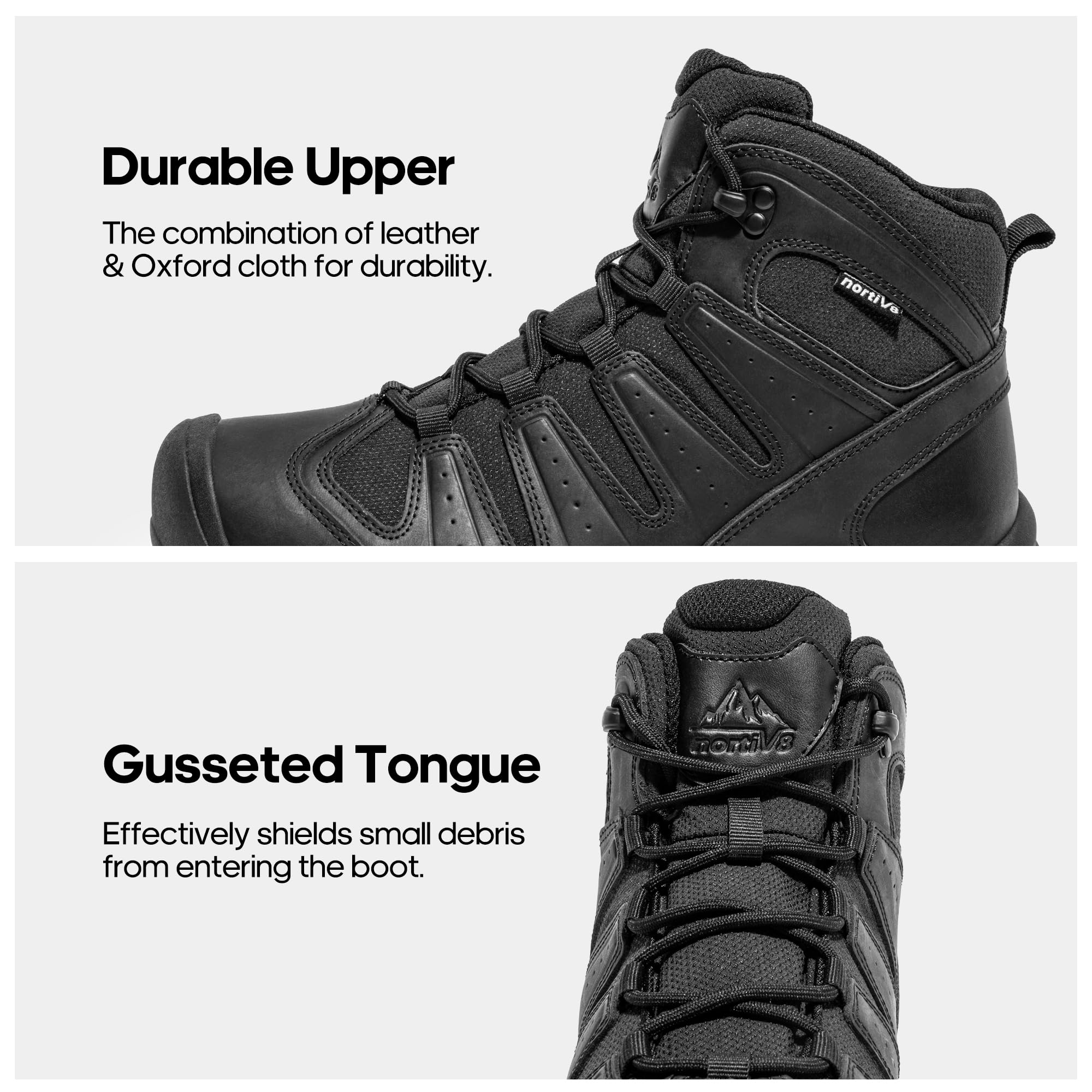 NORTIV 8 Botas de Montaña Hombre Impermeables Botas Ligero Trekking Botas Senderismo al Aire Libre Antideslizantes