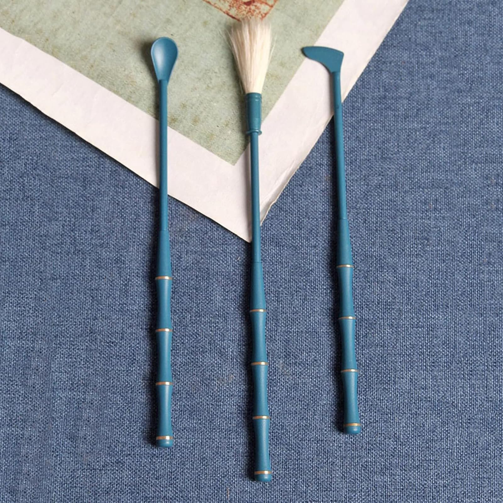 Kit per la creazione di incenso, bruciatore di incenso in ottone con cucchiaio, pala e pennello per accessori profumati fai da te