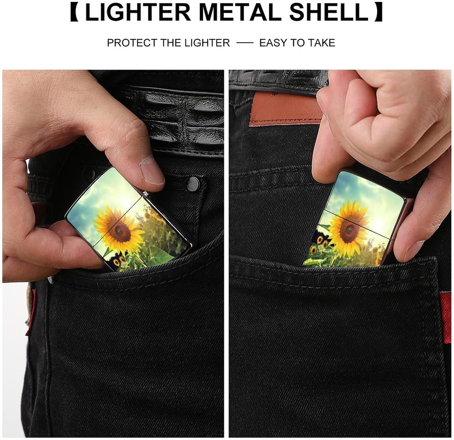 Beautiful Sunflower Lighter Case Cover Lighter Shell