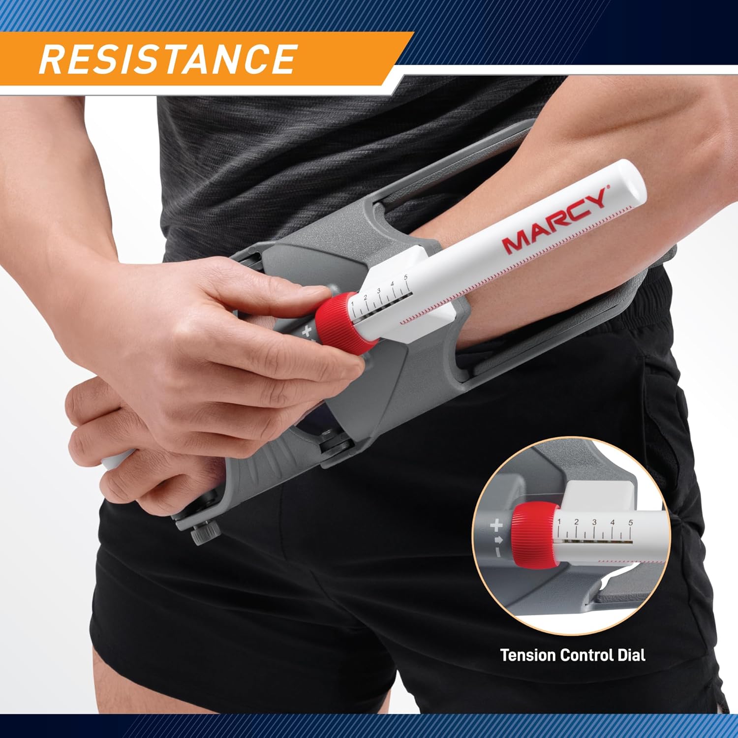Marcy Wedge Forearm Trainer Wedge‑BB – Baseball‑Style Grip Forearm & Wrist Strengthener with Adjustable Resistance Dial – Portable Home Gym Grip Builder for Flexor & Extensor Muscle Development