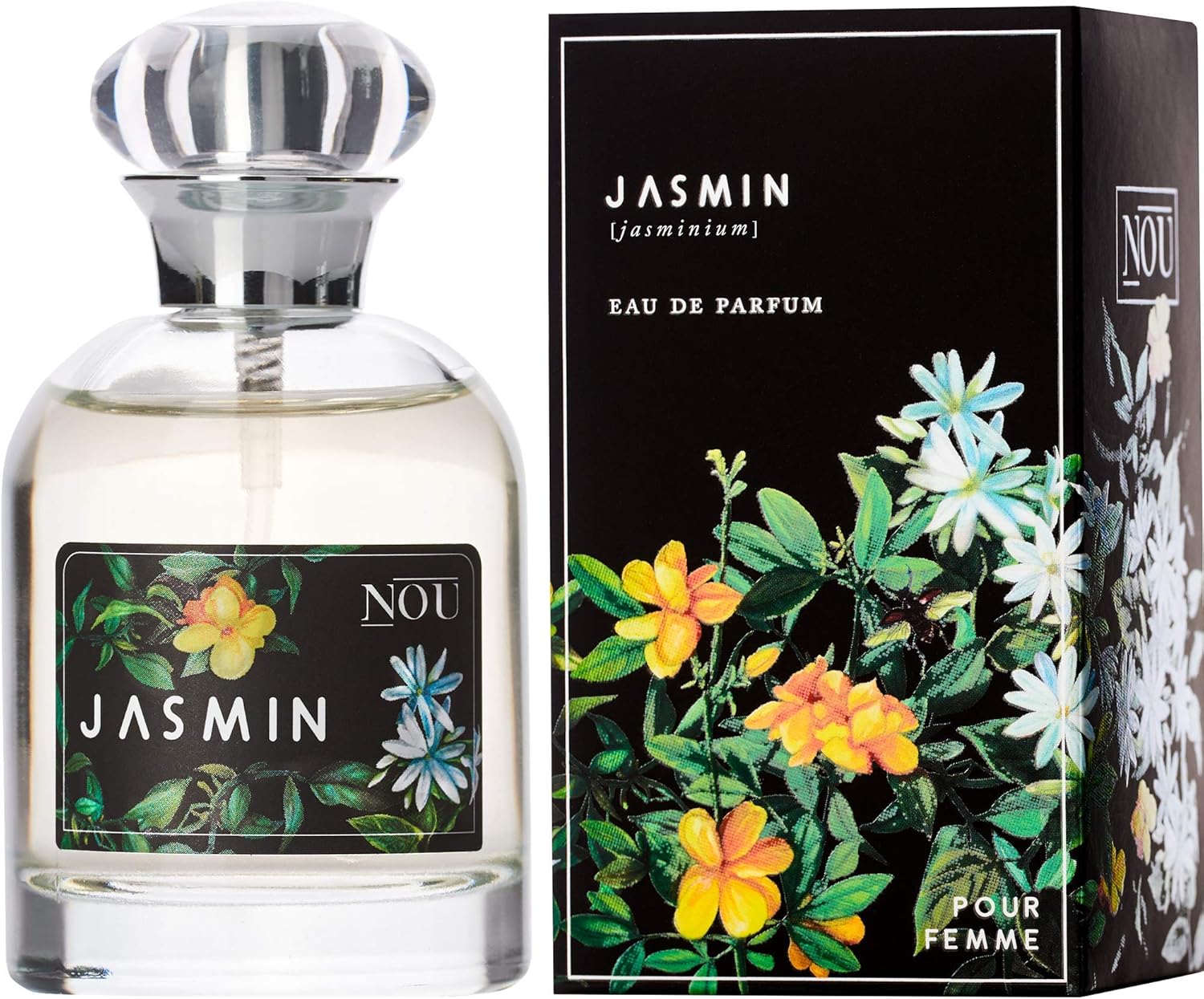 Parfum Jasmin - Parfum Floral Aux Notes Fruitées Et Sucrées - Parfum Naturel  Pour Femmes Aux Huiles Essentielles - Parfum Frais - Parfum Pour Femmes NOU  Jasmin - 50ml EDP : Amazon.fr: Beauté et Parfum