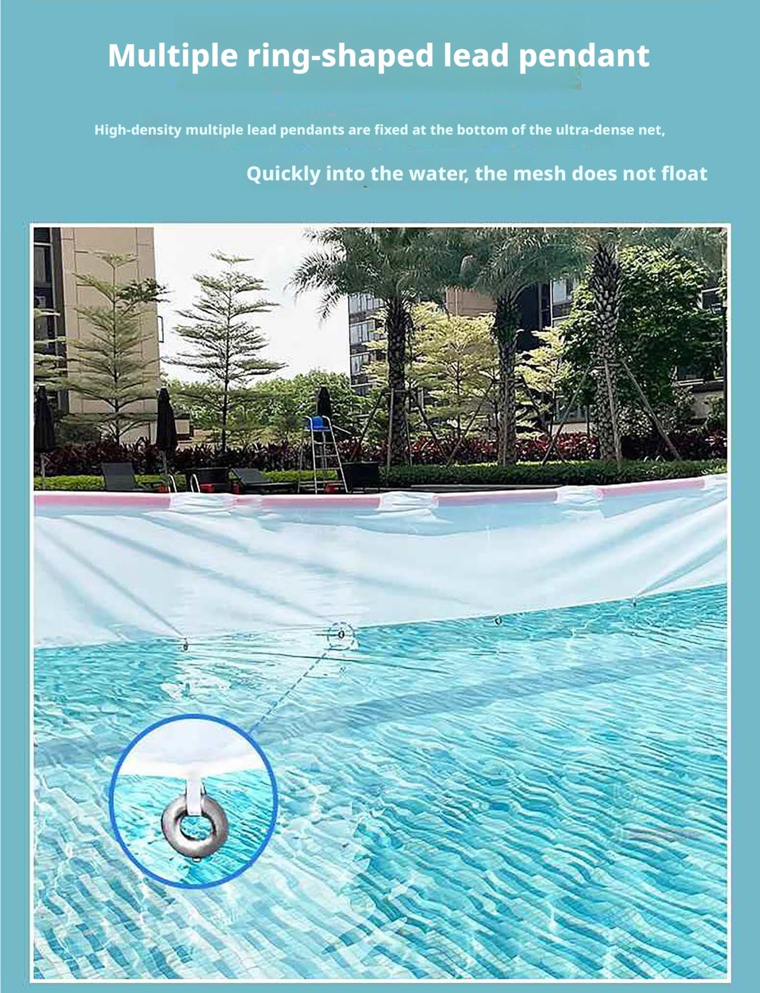 Filet de récupération des Feuilles Portable, épuisette pour Piscine extérieure - Filets de Nettoyage de Grande Taille pour piscines commerciales/Attrape-débris flottants 300 500 1000 1500 cm