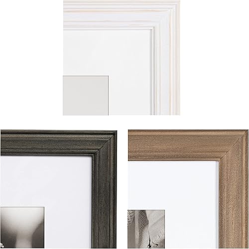 Miniatura 4 de Kate and Laurel Bordeaux Expressions - Colección de decoración de pared, juego de 10, acabados industriales de granja, marcos de varios tamaños y