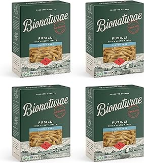 Bionaturae Fusilli Pasta Noodles - Gluten Free Pasta Organic, Rice & Len...