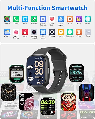 Miniatura 6 de Reloj inteligente para hombres y mujeres (Alexa incorporado), monitor de fitness HD de 1.83 pulgadas, llamada Bluetooth 5.3, monitor de sueño SpO2