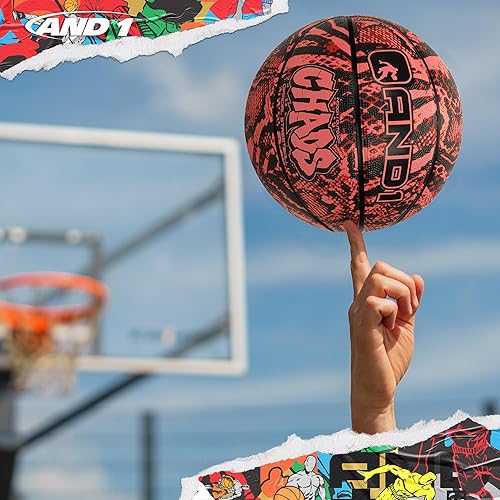 Miniatura 20 de AND1 Chaos Basketball: Official Regulation Size 7 (29.5 inches) Rubber - Deep Channel Construction Streetball, Made for Indoor Outdoor Basketball