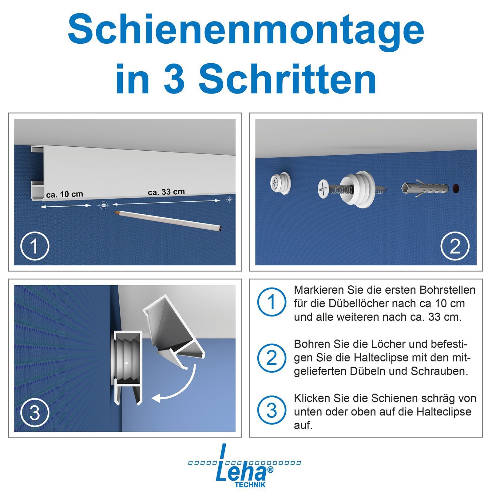 Bilderschienen Galerieschienen Bilderleiste Premium Pro Komplett-Set 6m weiß