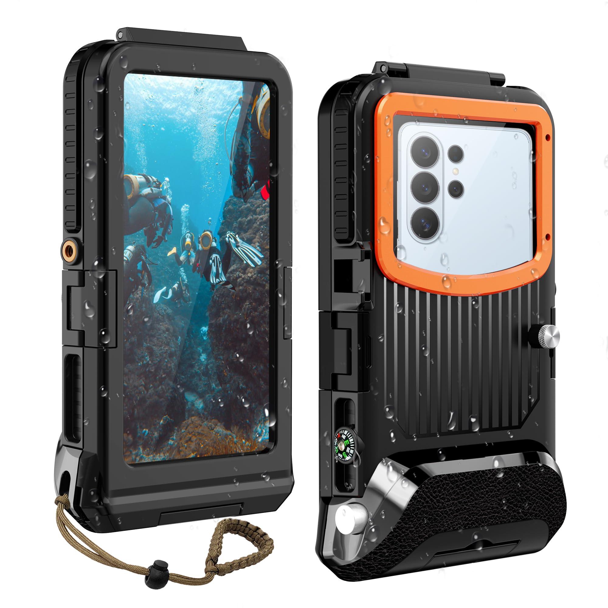 ShellBox Case Custodia per telefono subacquea IP68 2026, 15,7 m 1H, fotografia subacquea per Samsung Galaxy S26/S25/S24/S23 Ultra/Plus, adatta per telefoni con pulsante del volume destro da 5,4"-6,9