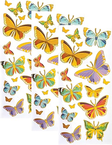 Paper House Productions Juego de 3 láminas de calcomanías con efecto esmaltado brillante para manualidades, álbumes de recortes y coleccionismo,