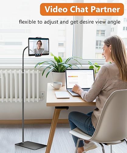 Miniatura 4 de Soporte para iPad, altura ajustable para tablet con cuello de cisne flexible, soporte para tableta superior para cama, compatible con iPad mini Air